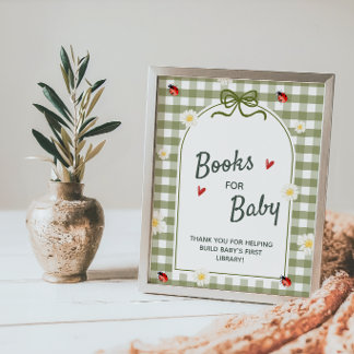 Liebeskäfer-Bücher für Baby Shower-Schild Poster