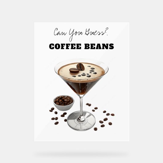 Liebeskaffeebohnen-Acrylschild Acrylschild (Vorderseite)