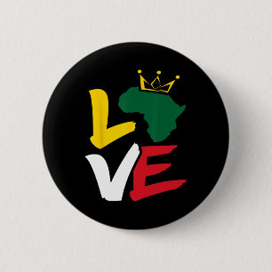 Liebeskarte Afrikanischer Amerikanischer Schwarzer Button