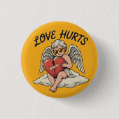 Liebeskummer Cupid Engel Button (Vorderseite)