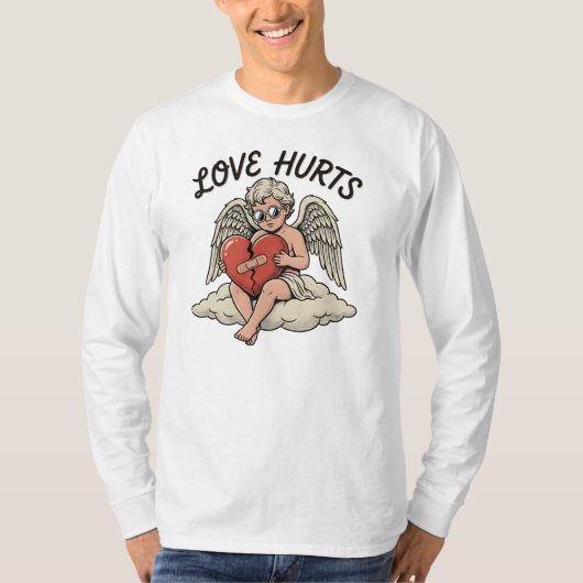 Liebeskummer Cupid Engel T-Shirt (Vorderseite)