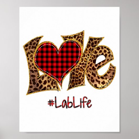 Liebeslabor Leben Leopard Gemischt Flanell Valenti Poster (Vorne)