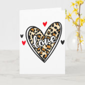 Liebesleopard Valentinstag Karte (Gelbe Blume)
