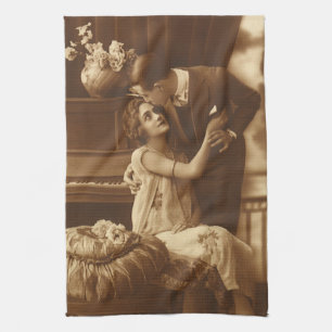 Liebesliebhaber, Liebesromantik Musik Geschirrtuch