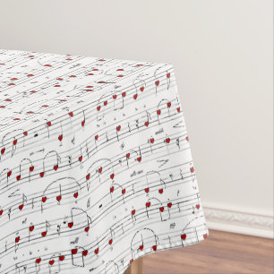 Liebeslied Herz Musikpartitur Tischdecke