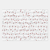 Liebeslied Romantische Herzen Noten Geschenkpapier Set (Vorderseite 2)