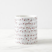 Liebeslied Rot-Herz-Musikpartitur Kaffeetasse (Mittel)