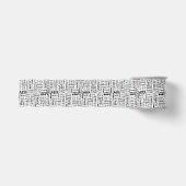 Liebesmuster mit schwarzen Buchstaben Ripsband (Vorderseite)