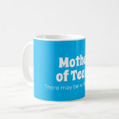Liebesmutter von Teens Bright Blue Coffee Tasse (Vorderseite Links)