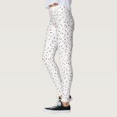 Liebesnotizen Rotes Herz Musiknotation Leggings (Links)