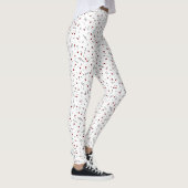 Liebesnotizen Rotes Herz Musiknotation Leggings (Rechts)