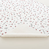 Liebesnotizen Rotes Herz Musiknotation Sherpadecke (3/4)