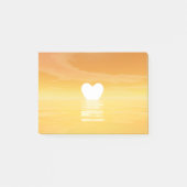 Liebesonnenuntergang - 3D übertragen Post-it Klebezettel (Vorderseite)