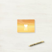 Liebesonnenuntergang - 3D übertragen Post-it Klebezettel (Auf Schreibtisch)