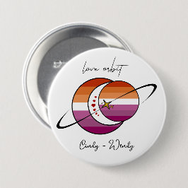 Liebesorbit Sonnen- und Monduntergangs-Flagge für Button