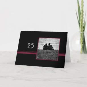 Liebespaar 25. Hochzeitstag-Gratularkarte Karte