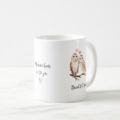 Liebespaar Eulen Kaffeetasse (VorderseiteRechts)