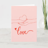 Liebespaar Hält Händchen Romantisch Karte (Vorderseite)