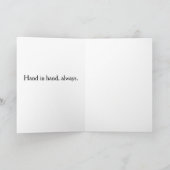 Liebespaar Hält Händchen Romantisch Karte (Innenseite)