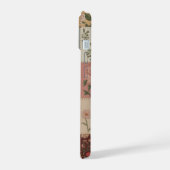 Liebespaar-Patchwork-Quilt Floral Botanisch Rose iPhone 15 Hülle (Linke Seite)