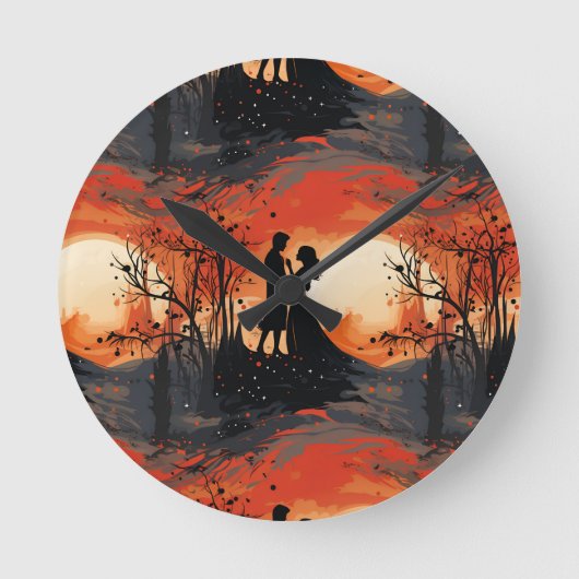 Liebespaar runde wanduhr (Vorderseite)