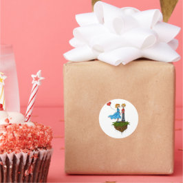 Liebespaar Runder Aufkleber