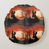 Liebespaar Rundes Kissen (Vorderseite)