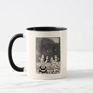 Liebespaar Tintenmalerei Anpassbarer Becher Tasse