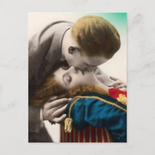 Liebespaar Vintage-Postkarte Postkarte