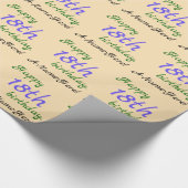 Liebespapier zum 18. Geburtstag Geschenkpapier (Ecke)