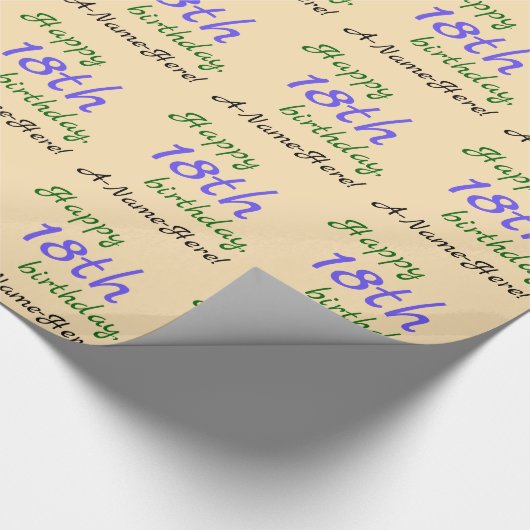 Liebespapier zum 18. Geburtstag Geschenkpapier (Ecke)