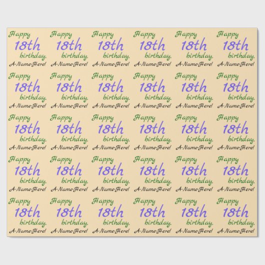 Liebespapier zum 18. Geburtstag Geschenkpapier (Flach)