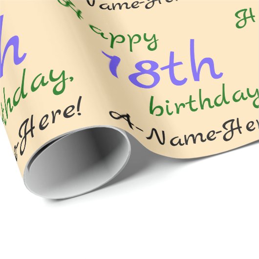 Liebespapier zum 18. Geburtstag Geschenkpapier (Rolleneckpunkt)
