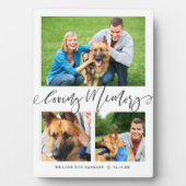 Liebespeicher | 3 Foto Pet Memorial Collage Fotoplatte (Vorderseite)