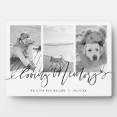 Liebespeicher | Modern Pet Memorial Foto Collage Fotoplatte (Vorderseite)