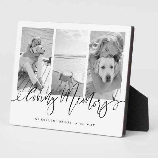 Liebespeicher | Modern Pet Memorial Foto Collage Fotoplatte (Seite)