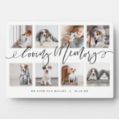 Liebespeicher | Modern Pet Memorial Foto Collage Fotoplatte (Vorderseite)