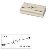 Liebespfeil-Initialen und Datum Gummistempel (Stempel)