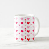 Liebespfeile & Blüten Klassischer Becher Kaffeetasse (VorderseiteRechts)