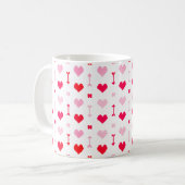 Liebespfeile & Blüten Klassischer Becher Kaffeetasse (Vorderseite Links)