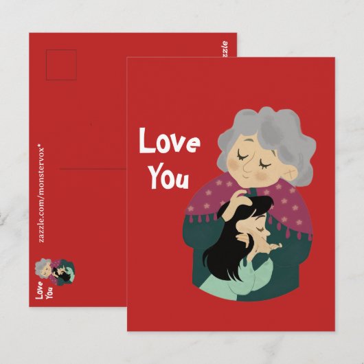 Liebespostkarte Postkarte (Vorne/Hinten)
