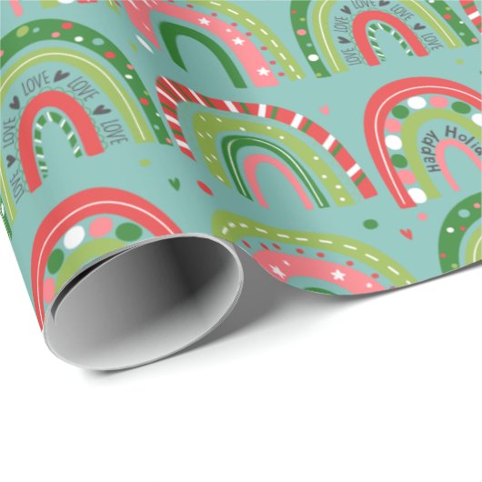 Liebesregenbogen geschenkpapier (Rolleneckpunkt)