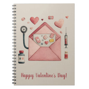 Liebesrezept Valentinstag-Design Postkarte Notizblock