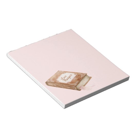 Liebesrezeptebuch Notizblock (angewinkelt)