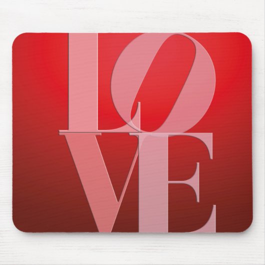 Liebesromanze Rot Pink Mousepad (Vorne)