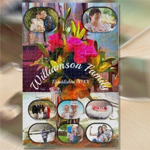 Liebesschatz-Familienblumen-Collage PM0001 Puzzle