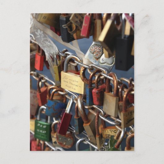 Liebesschloss Postkarte (Vorderseite)