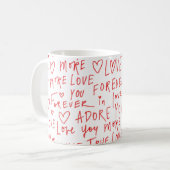 Liebestasse, Valentinstag-Geschenk-Kaffeetasse Kaffeetasse (Vorderseite Links)
