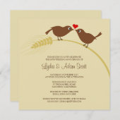 Liebesvögel 25. Silver Anniversary Party Einladung (Vorne/Hinten)