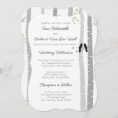 Liebesvögel 5.5"x8.5" Einladung zur Hochzeit (Vorne/Hinten)